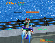 Virtual On: Cyber Troopers for Arcade - Attack from the air...