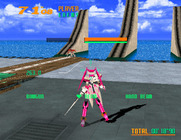 Virtual On: Cyber Troopers for Arcade - Prepare to attack.