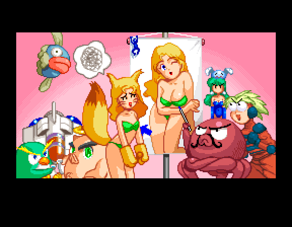 Sexy Parodius Arcade Screenshot: Mission complete!