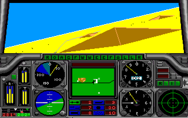 Gunship Amiga Screenshot: Flying around...
