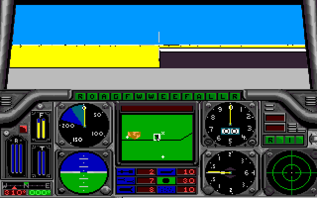 Gunship Amiga Screenshot: Game start.