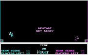 Hover for IBM PC/Compatibles - Player two was hit...press a key to resume play!