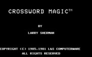 Crossword Magic for IBM PC/Compatibles - Title screen.