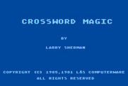 Crossword Magic for Atari 8-bit - Title screen.