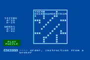 Crossword Magic for Atari 8-bit - Filling in some words in the puzzle...