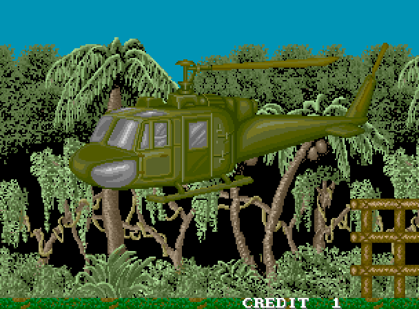 M.I.A.: Missing in Action Arcade Screenshot: Game attract mode.