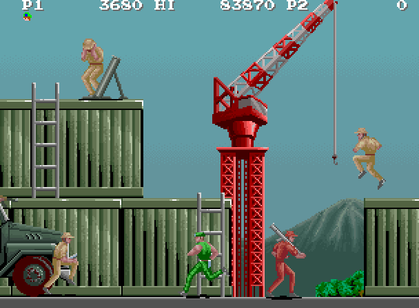M.I.A.: Missing in Action Arcade Screenshot: Running as fast as I can towards trouble...
