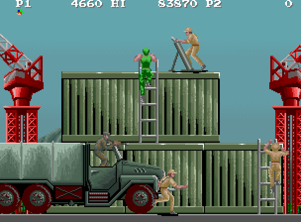 M.I.A.: Missing in Action Arcade Screenshot: Stop that truck!