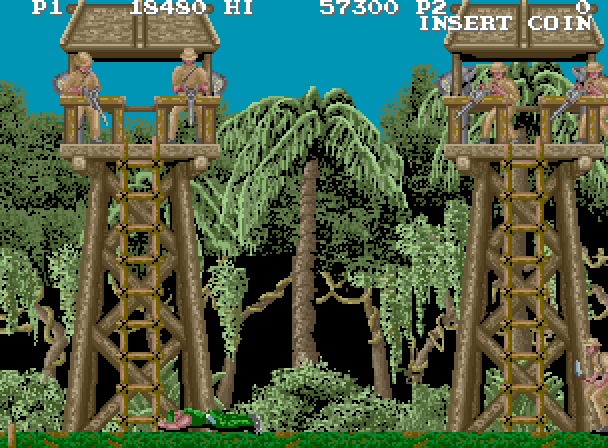 M.I.A.: Missing in Action Arcade Screenshot: I'm hit!
