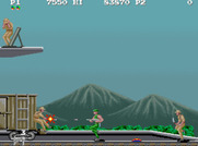 M.I.A.: Missing in Action for Arcade - Using a machine gun to blast enemies...