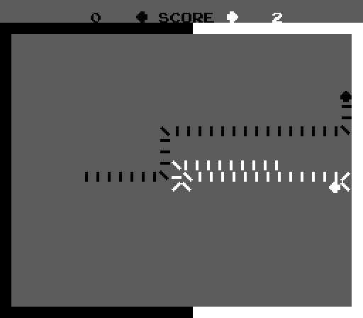Dominos Arcade Screenshot: Starting again, white player is in the lead...