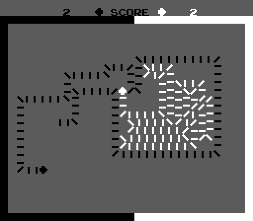 Dominos Arcade Screenshot: White player is boxed in!