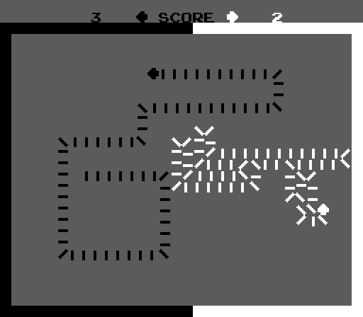 Dominos Arcade Screenshot: Black player takes the lead...
