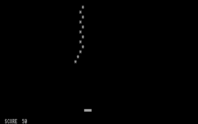 Missle Strike IBM PC/Compatibles Screenshot: Game start; here comes a missle!