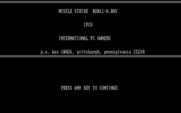 Missle Strike for IBM PC/Compatibles - Title screen.