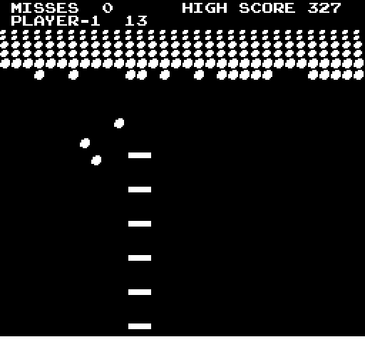 Avalanche Arcade Screenshot: Game start.