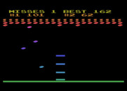 Avalanche for Atari 8-bit - Rocks fall fast and furious...