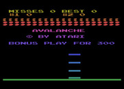 Avalanche for Atari 8-bit - Title screen.