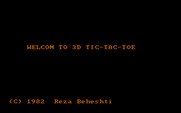 3D Tic-Tac-Toe for IBM PC/Compatibles - Title screen.