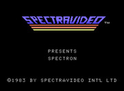 Spectron for ColecoVision - Spectravideo logo and game title.