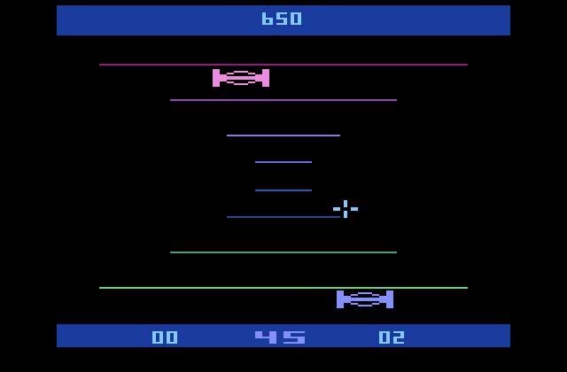 The Challenge of...NEXAR Atari 2600 Screenshot: Game over.