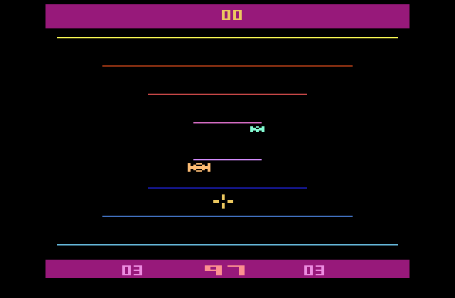 The Challenge of...NEXAR Atari 2600 Screenshot: Game start.