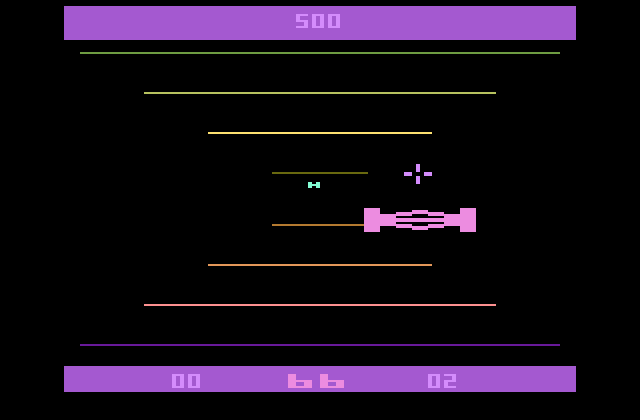 The Challenge of...NEXAR Atari 2600 Screenshot: Ships appear larger as they get closer...