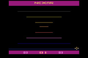 The Challenge of...NEXAR for Atari 2600 - Title screen.