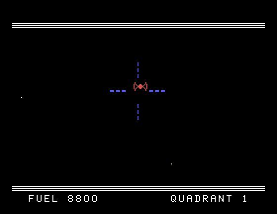 Moonbeam Express TI-99/4A Screenshot: Targeting an opponent...