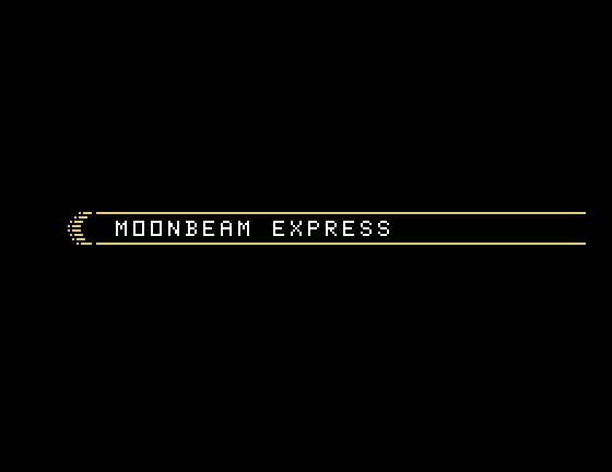 Moonbeam Express TI-99/4A Screenshot: Starting screen.