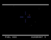 Moonbeam Express for TI-99/4A - Warped to a quadrant...there's an enemy in the distance!