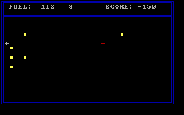 Zap'em IBM PC/Compatibles Screenshot: Careful, enemy boxes have almost reached the left side of the screen...