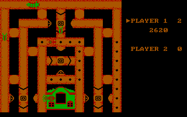 Changes IBM PC/Compatibles Screenshot: As in Pac-Man, try to eat all of the dots!