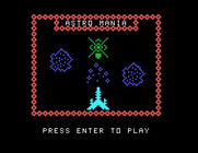 Astromania for TI-99/4A - Title screen.