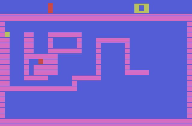 Surround Atari 2600 Screenshot: The red player is trapped.
