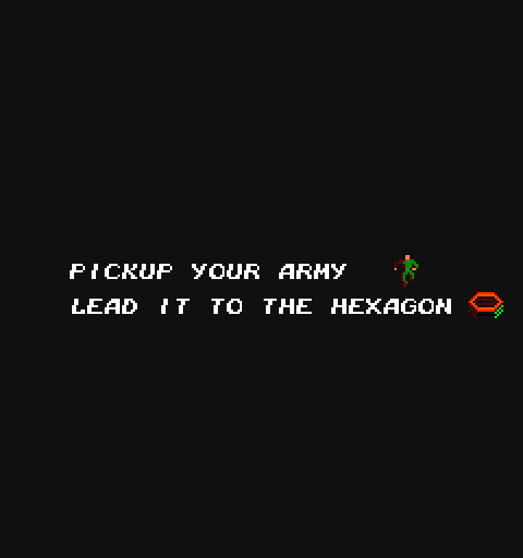Krull Arcade Screenshot: Instructions for the next area...