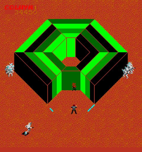 Krull Arcade Screenshot: Attempting to break into this hexagon...