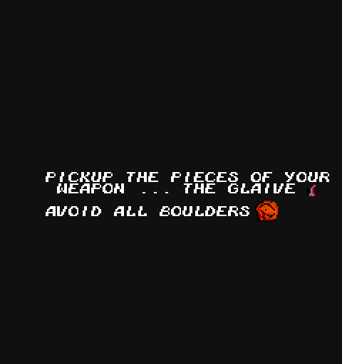 Krull Arcade Screenshot: Game start, here's the instructions for the first level.
