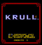 Krull for Arcade - Title screen.
