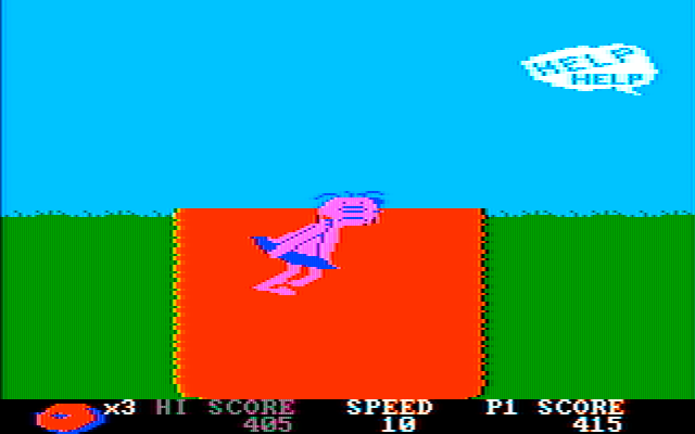 BC's Quest for Tires IBM PC/Compatibles Screenshot: I fell into the lava pit...