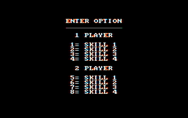 BC's Quest for Tires IBM PC/Compatibles Screenshot: Select a game option.