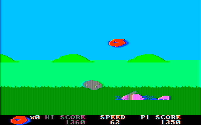 BC's Quest for Tires IBM PC/Compatibles Screenshot: Crash! I got hit by a boulder from the volcano.