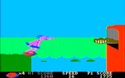 BC's Quest for Tires for IBM PC/Compatibles - Jump into the cave, but don't get caught by the dinosaur.