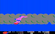 BC's Quest for Tires for IBM PC/Compatibles - Jump or duck obstacles in the cave.
