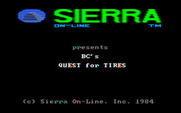 BC's Quest for Tires for IBM PC/Compatibles - Title screen (Original release).