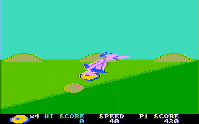 BC's Quest for Tires IBM PC/Compatibles Screenshot: Jumping over a boulder...