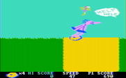 BC's Quest for Tires for IBM PC/Compatibles - The bird carries me across the lava.