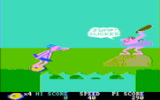 BC's Quest for Tires for IBM PC/Compatibles - Jump across this river, but don't get hit in the head with a club!