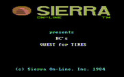 BC's Quest for Tires for IBM PC/Compatibles - Title screen (Original release).