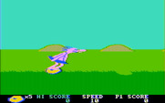 BC's Quest for Tires for IBM PC/Compatibles - Game start; jump over this hole in the ground.